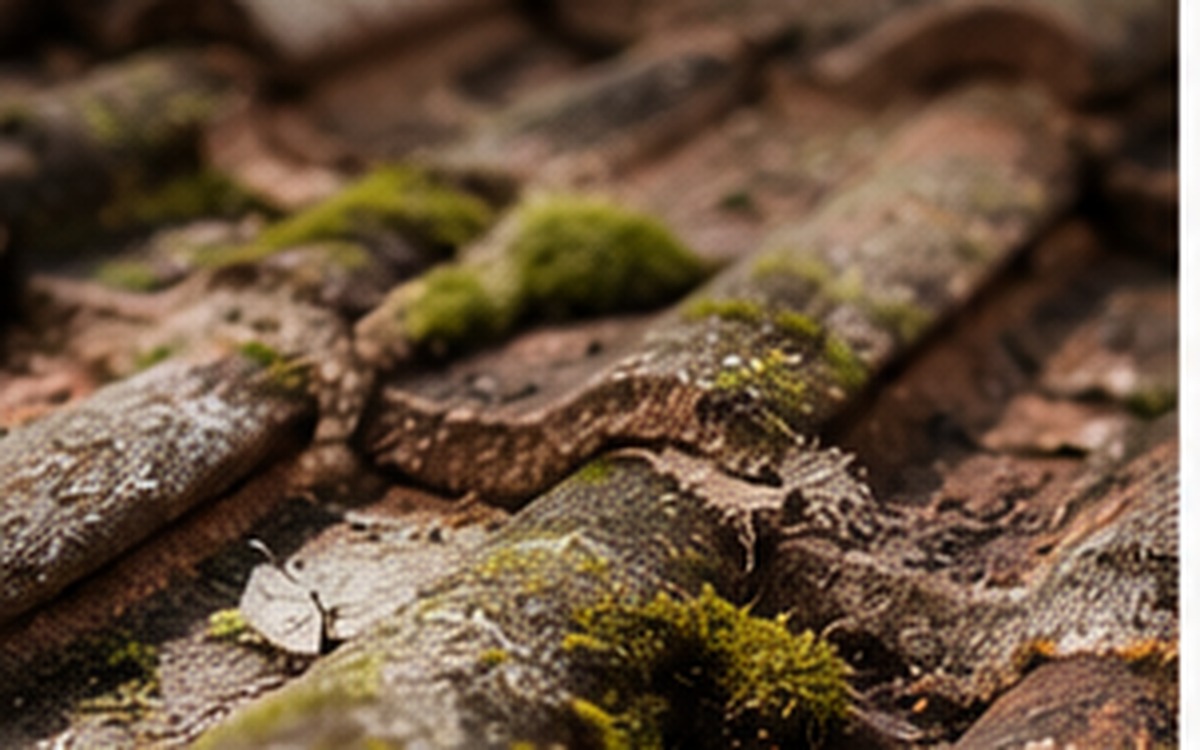 Mousse revenant progressivement sur des tuiles anciennes