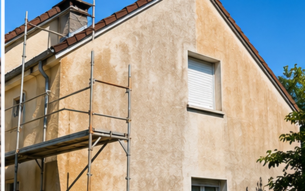 Façade de maison avant ravalement